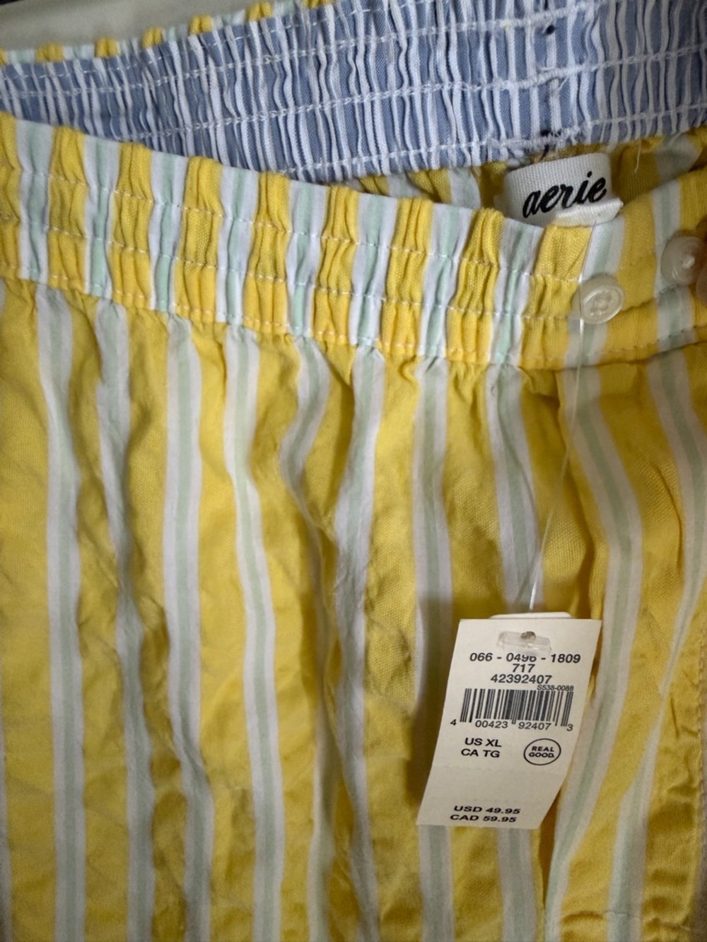 NWT Aerie Off-Duty Seersucker Side Tie Trouser PJ XL longwear casual cottonmodal - Picture 9 of 13